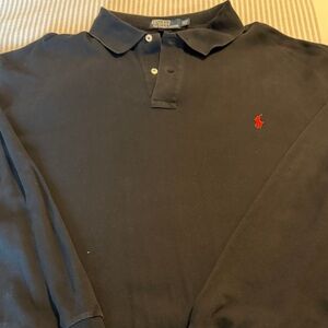 Polo by Ralph Lauren Men's Black Long Sleeve Interlock Soft Cotton 3XLT